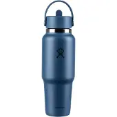Hydroflask Wide Flex Straw Travel Bottle Borraccia (946 ml, blu)