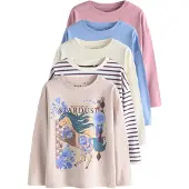 Next Maglietta avorio / blu cielo / sambuco / malva / bianco