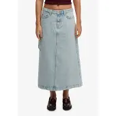 Superdry per donna. W7210406A Gonna Denim Cargo Maxi blu (M), Casual, Cotone