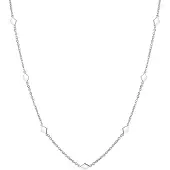 Hey Happiness Collana 'Rhombus' argento