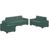 vidaXL Set di divani, 3 pezzi, velluto verde scuro
