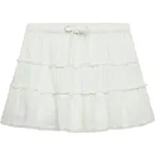 Superdry per donna. W7210424A Gonna bianca a balze (L), Bianco, Casual, Cotone