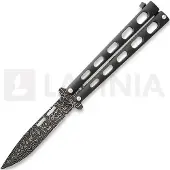 Bear & Son Coltello a farfalla Balisong Damascus Black