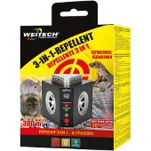 Weitech Repellente Per Roditori A Ultrasuoni 3 In 1