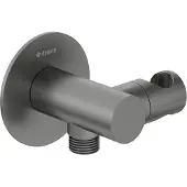 Deante Round angled connector with handset holder