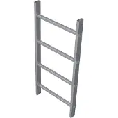 Zarges Scala a pioli in alluminio anodizzato, 2,80 m