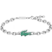 Lacoste Braccialetto 'ARTHOR' verde / argento