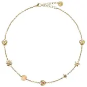 Liu Jo Gold-plated da donna Collana con crystals Icones LJ3176