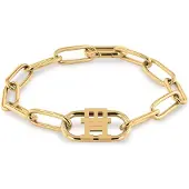 Tommy Hilfiger Bracciale Placcato Oro Monogram — Bracciale