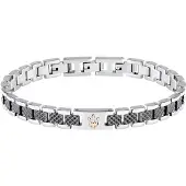 Maserati Bracciale Iconico In Acciaio Uomo Jm225Avd86 — Bracciale