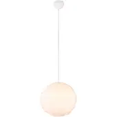 TRIO Leuchten Lampada a sospensione pelosa, Ø 35 cm, color sabbia, peluche sintetico