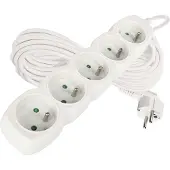Emos Cavo di prolunga - 5 prese, 10 m, bianco 70673