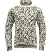 Devold Svalbard Sweat Highneck Pullover di lana (M, grigio)