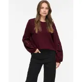Vila Visandy Round Neck Felpa A Maniche Lunghe