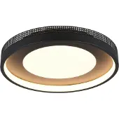 TRIO Lighting Plafoniera LED Solea, nero opaco, Ø 40 cm, plastica