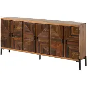 MASSIVMOEBEL24.DE MASSIVMOEBEL24 | Credenza in legno riciclato 206x93x40 laccato naturale LYON #111