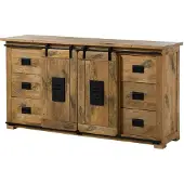 MASSIVMOEBEL24.DE MASSIVMOEBEL24 | Sideboard Mango 170x45x90 natur lackiert RAILWAY #193