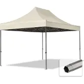 TOOLPORT 3x4,5m gazebo pieghevole, PREMIUM acciaio, crema