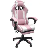 HTI Sedia da gaming Krit Eco rosa-bianco