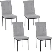 HTI Sedia Matthew grigio chiaro, set da 4