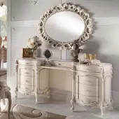 Casa Padrino : toletta barocca con specchio crema/argento - Italy