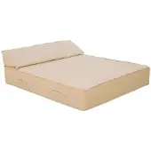 Casa Padrino lettino matrimoniale da giardino beige 180 x 160 cm