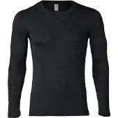 Engel Shirt L/S Intimo lana merinos Uomo (54/56, nero)