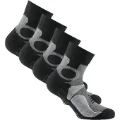 Rohner Basic Trekking Quarter 2er Pack Calze da trekking (43-46, nero/grigio)
