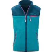 TROLLKIDS Kid's Hemsedal Vest Gilet in pile Bambini (140, turchese)