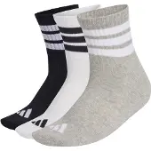 Adidas 3-Stripes Essential Concept Mid 3-Pack Calze casual (43-45, nero)