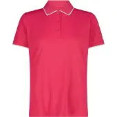 CMP Women's Polo Stretch Piquet Maglia polo Donna (40, fuchsia/rosso)