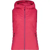 Campagnolo Women's Vest Fix Hood Gilet sintetico Donna (36, fuchsia/rosso)