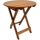 Spetebo Tavolo, rotondo, pieghevole - in legno di eucalipto