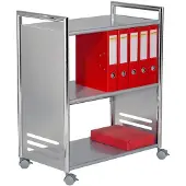 Kerkmann Büromöbelfabrik kerkmann Artline carrello a ripiani, cromo/alluminio argento