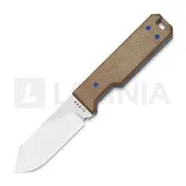Kizer Cutlery Coltello Abrams 14C28N, Brown Norplex Ultrex, Stonewash