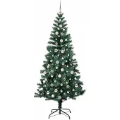 vidaXL Albero di Natale artificiale preilluminato verde 240 cm