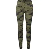 Urban Classics - Leggings da donna TN420 (S) (Hol Camo/Nero)