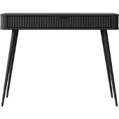 AX Living Vespasia tavolino nero 100,2 cm scanalato
