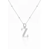 Hey Happiness Collana 'Letter Z' argento