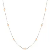Hey Happiness Collana 'Rhombus' oro rosé