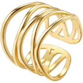 Hey Happiness Anello 'Weave' oro