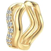 Hey Happiness Orecchini 'Flow Cuff' oro