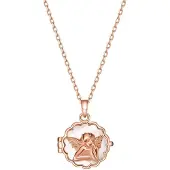 Hey Happiness Collana 'Seraphina Locket' oro rosé
