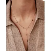 Hey Happiness Collana 'Drifting Coins' oro rosé