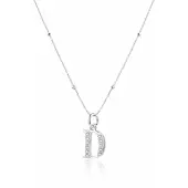 Hey Happiness Collana 'Letter D' argento