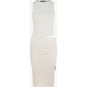 FEMSSY Abito 'TALIA DRESS BROWN' bianco