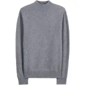 GOBI Cashmere Pullover 'Men's Timeless Mock Neck Cashmere Sweater' grigio