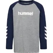 Hummel Maglia funzionale marino / grigio sfumato / bianco