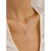 Hey Happiness Collana 'Letter U' argento