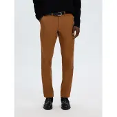 Selected Chino Uomini Marrone 33